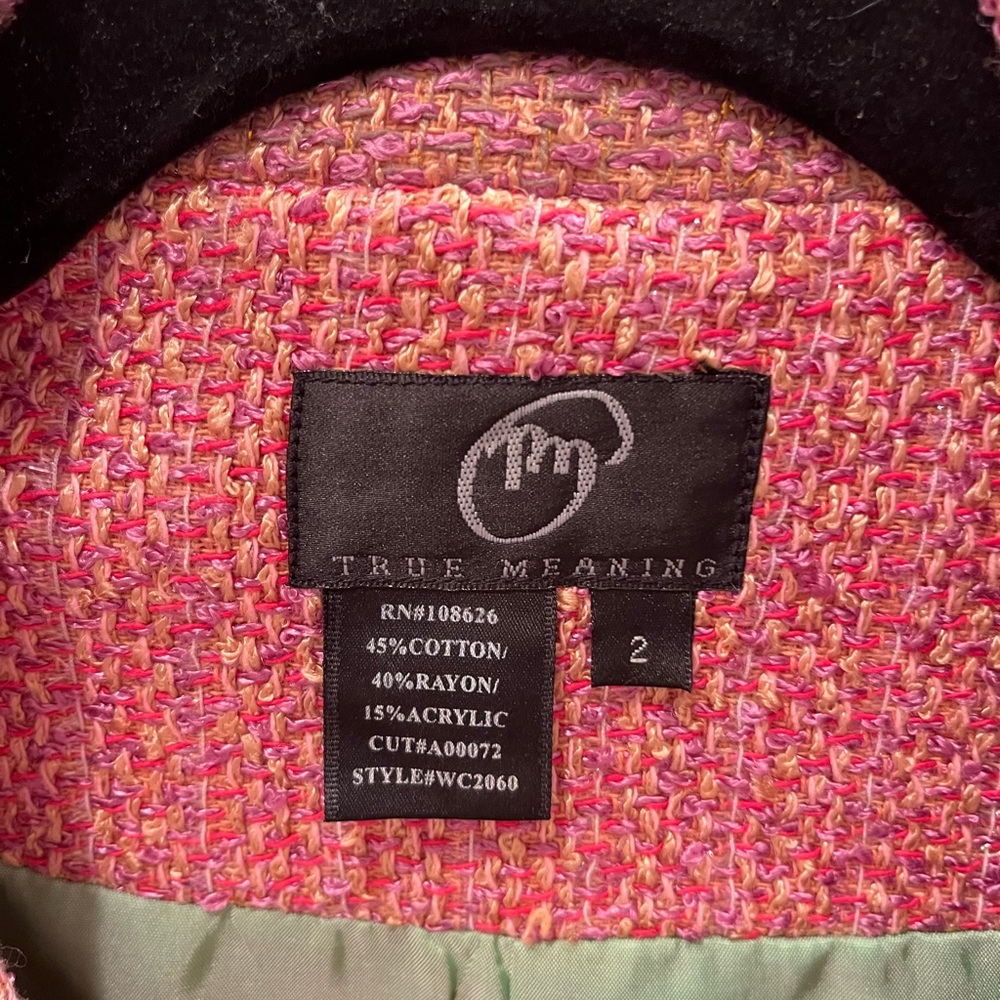 Vintage Chanel-Inspired Woven Blazer View 2